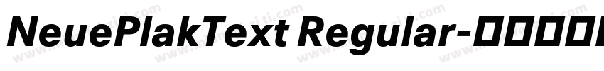 NeuePlakText Regular字体转换